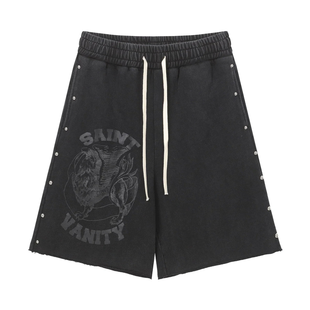 SAINT VANITY Washed Water Drilling Shorts, Five-Piece Set